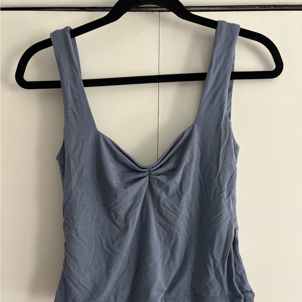 White Fox Boutique Slate Blue Tank Top